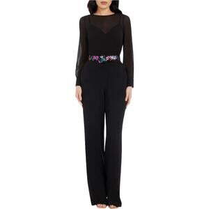 Dress the Population Pilar mix media jumpsuit black size Small S